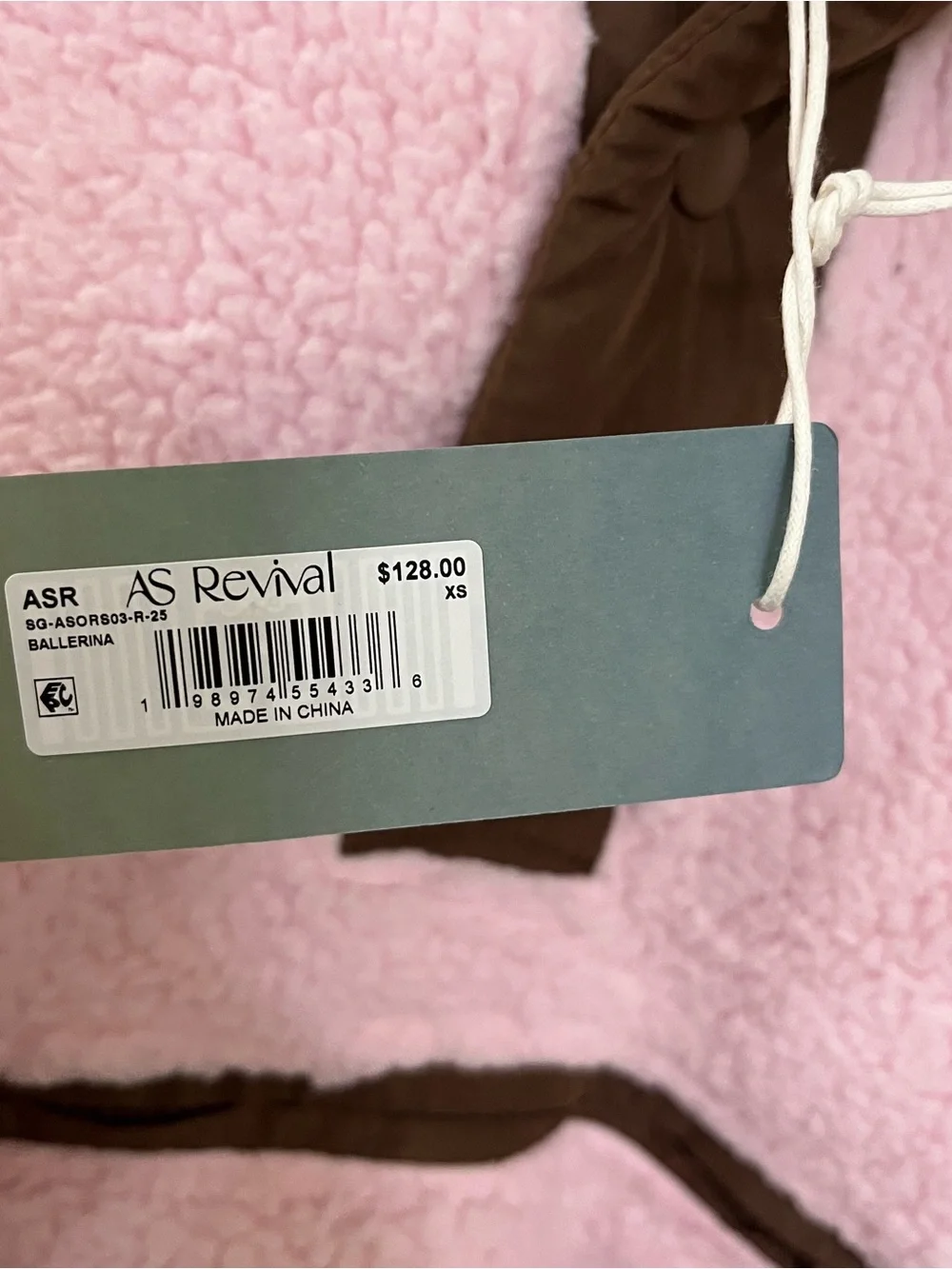 NEW Altar’d State AS Revival Pink and Brown Oversized Sherpa Hoodie Size XS NWT